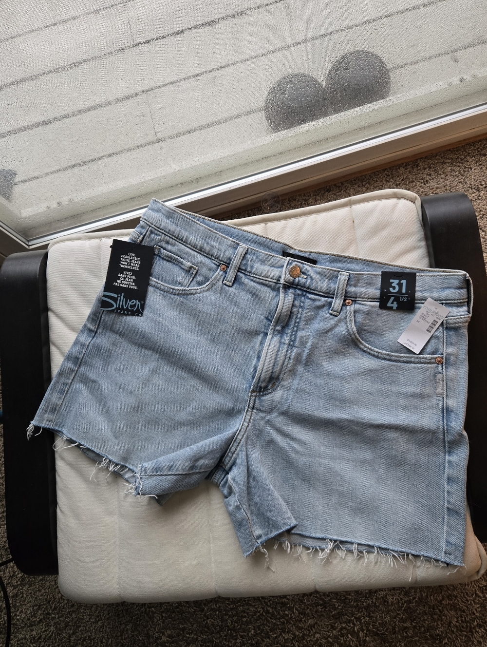 Silver Jeans Light Blue High-Rise Denim Cutoff Shorts